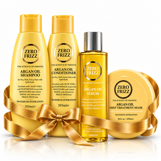ZERO FRIZZ Argan Oil  Maximum Hydration & Frizz Control 4-Piece Hair Care Set