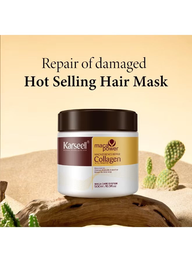 maca power Collagen for dry damaged hair 500 ml