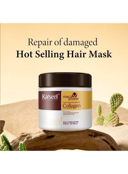 maca power Collagen for dry damaged hair 500 ml