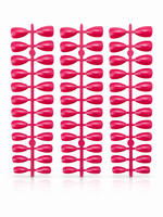 Deep Fuchsia Pink Glossy Almond Shape Press-On False Nails – Full Cover Artificial Nails Set (No Adhesive Included) - 72 Pcs