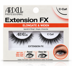 Professional Extension FX C-Curl False Eyelashes – Elongate & Widen – Black – 1 Pair
