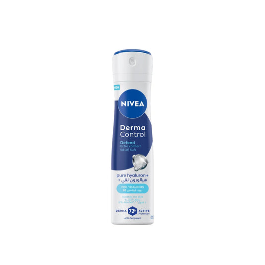 Derma Control Defend Extra Comfort Anti-Perspirant Spray, with Pure Hyaluron and Pro-Vitamin B5, 72H Protection