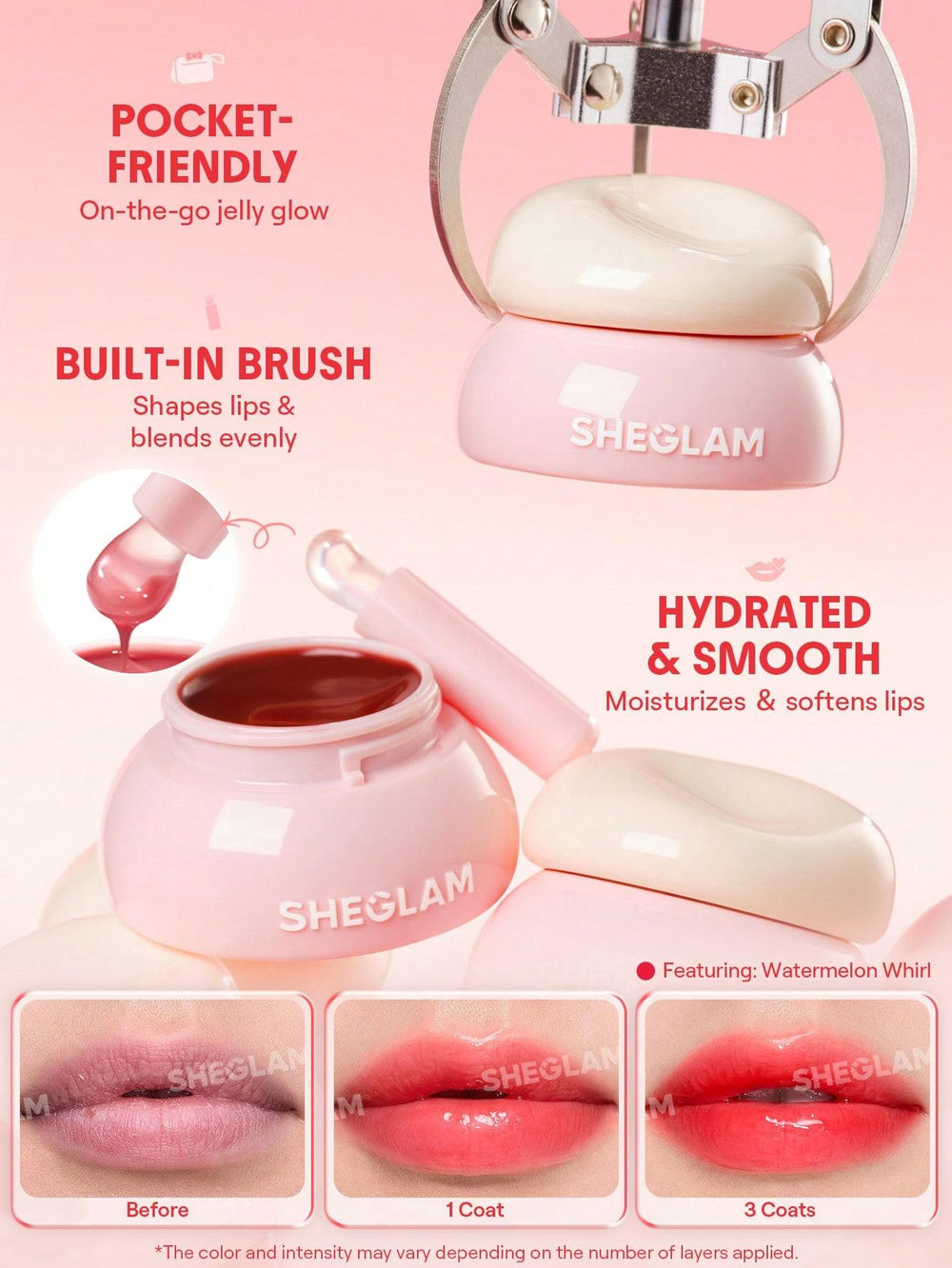 Sheglam Hydra Jelly Pocket Lip Jam-Watermelon Whirl