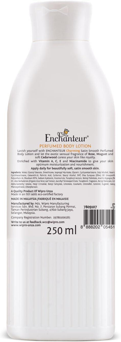 Charming Perfumed Body Lotion, 250ml, with Aloe Vera & Olive Butter for Satin Smooth Skin