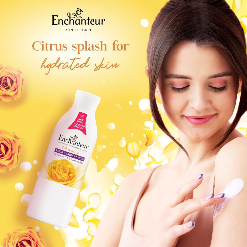 Charming Perfumed Body Lotion, 250ml, with Aloe Vera & Olive Butter for Satin Smooth Skin
