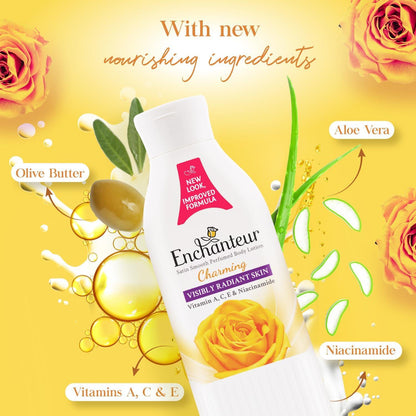 Charming Perfumed Body Lotion, 250ml, with Aloe Vera & Olive Butter for Satin Smooth Skin