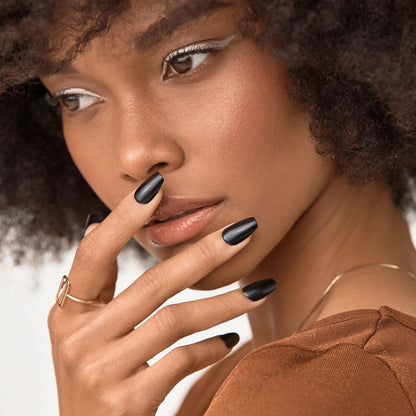 imPRESS THE NO GLUE MANI IMC512C All Black 30 Nails