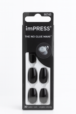 imPRESS THE NO GLUE MANI IMC512C All Black 30 Nails