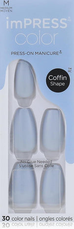 imPRESS color PRESS-ON MANICURE Coffin Shape IMC509C Cloudless 30 Nails