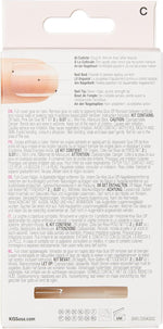 Salon Acrylic Nude French Nails – Long (28 Nails) with Glue KAN06C