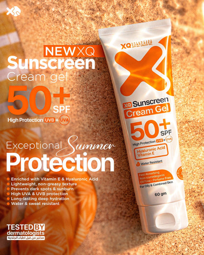 Sunscreen Cream Gel 50+SPF High Protrction - Water Resistant - 60g