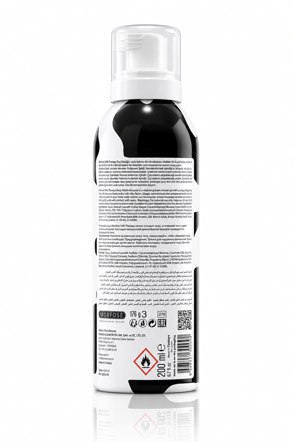 body wash mousse with milk therapy 176g