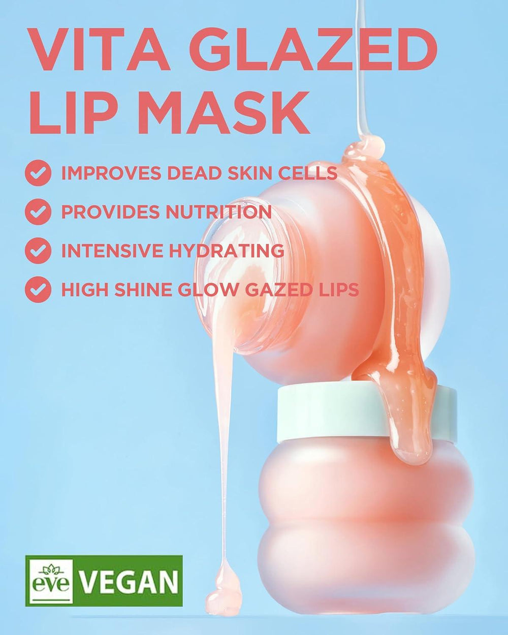 Vita Glazed Lip Mask Overnight Hydrating Lip Mask - 20ml