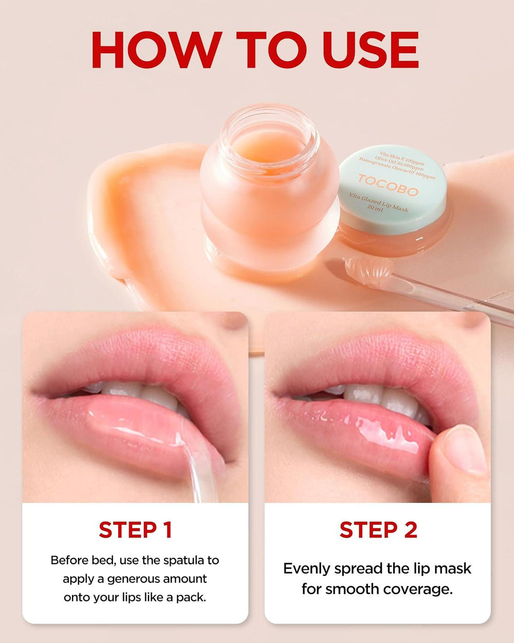 Vita Glazed Lip Mask Overnight Hydrating Lip Mask - 20ml