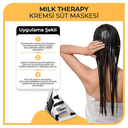 Milk Therapy Creamy Milk Mask – Hair Mask with Milk Protein & 12 Amino Acids for Dry & Damaged Hair - 25ml - 2psc