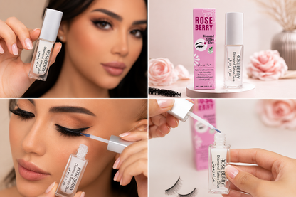 Diamond Tattoo Eyelash Glue -Waterproof Sweatproof Vegan Clear Adhesive for False Lashes - 10ml