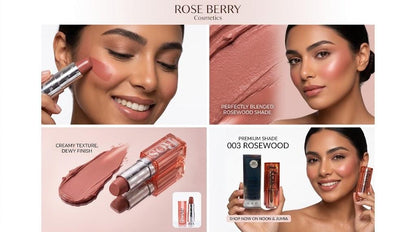 Blush Stick 003 Rosewood - Dewy Glow Cream Blush - 10g