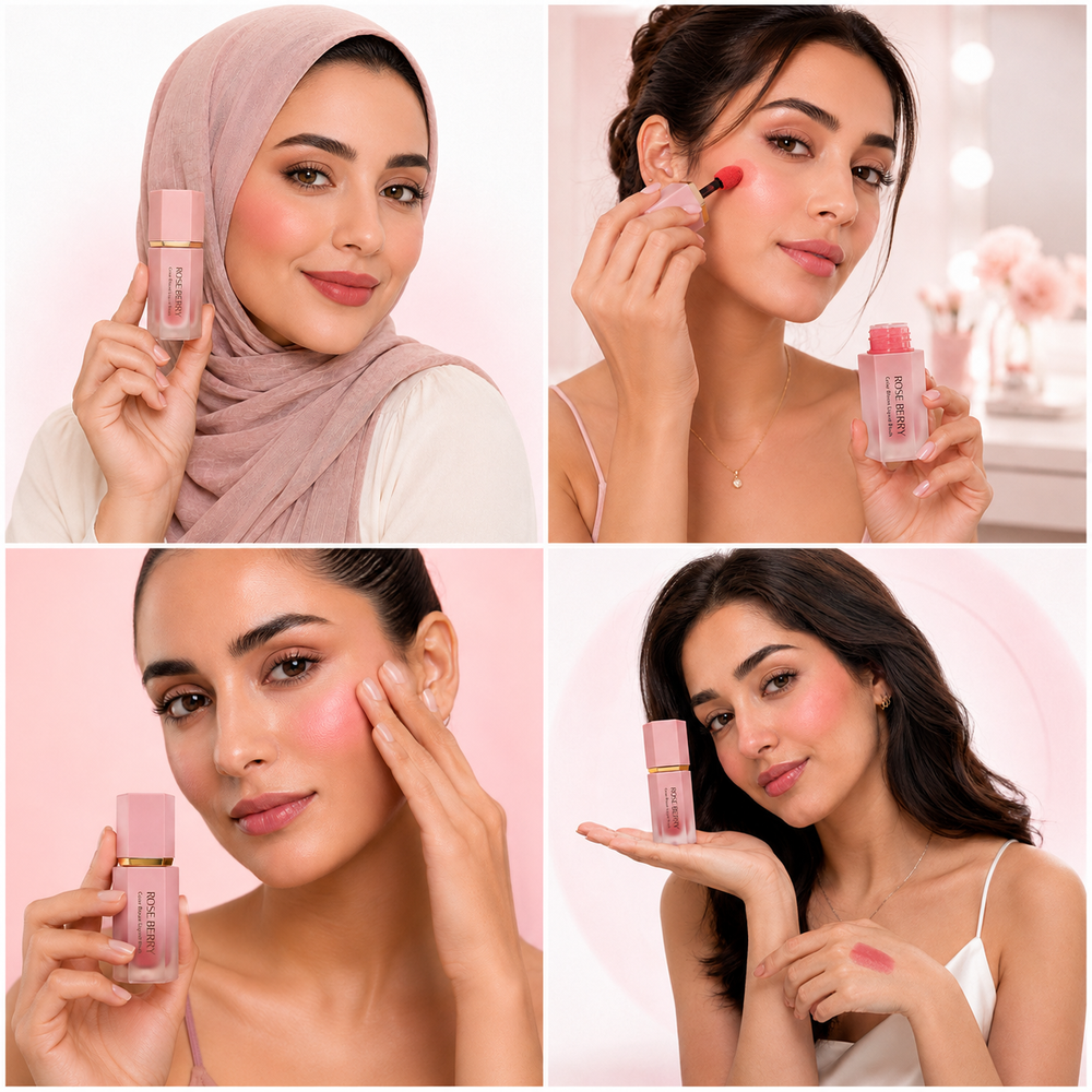Color Bloom Liquid Blush Super Dewy - Shade 02 Side Piece - Sponge Tip Applicator Lip & Cheek Tint - 8ml