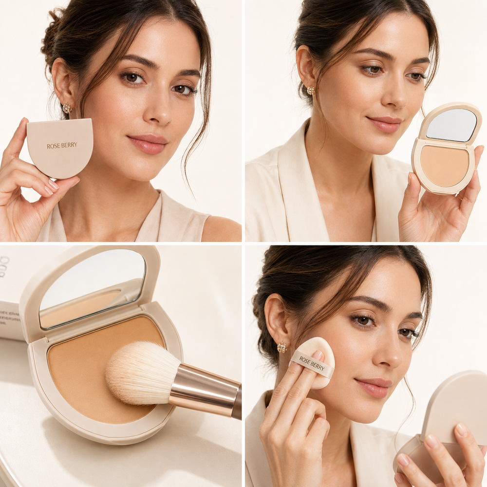 Soft-Focus Natural Finish Pressed Powder Ivory – Mattifying Long-Wear Face Powder - 7g