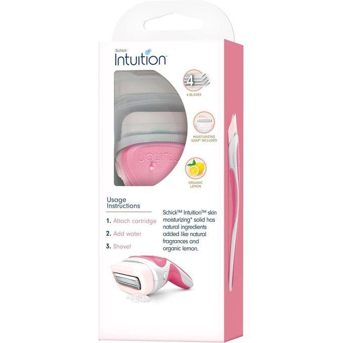 Intuition Lemon Berry Breeze Women’s Razor – 1 Handle + 2 Cartridges - 4 Blades, Built-in Moisturizing Solid