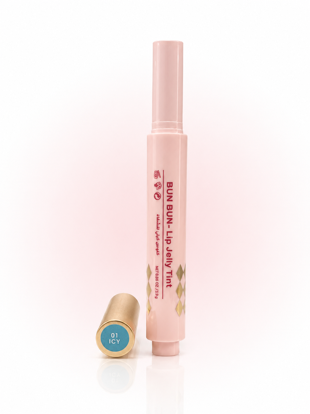 BUN BUN Lip Jelly Tint - 01 ICY - Hydrating Click-Pen Lip Tint - 3g