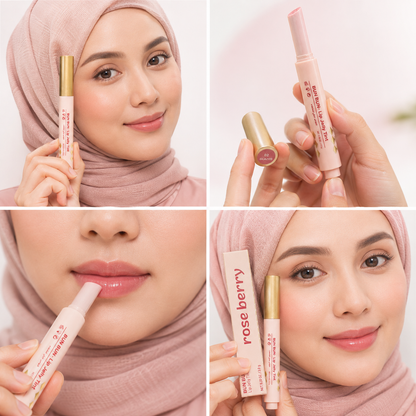 BUN BUN Lip Jelly Tint - 02 GLAZED - Hydrating Click-Pen Lip Tint - 3g