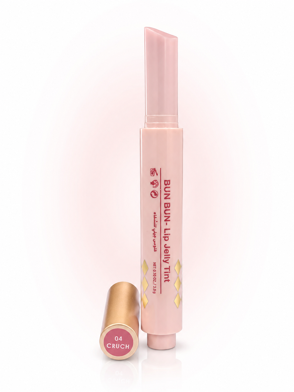 BUN BUN Lip Jelly Tint - 04 CRUCH - Hydrating Click-Pen Lip Tint - 3g