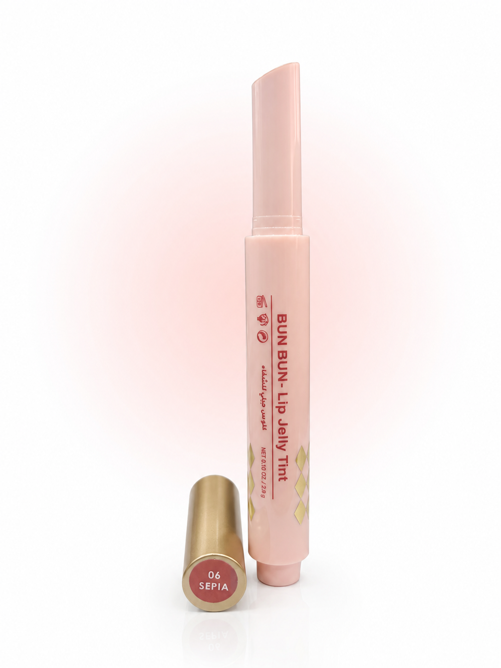 BUN BUN Lip Jelly Tint - 06 SEPIA - Hydrating Click-Pen Lip Tint - 3g
