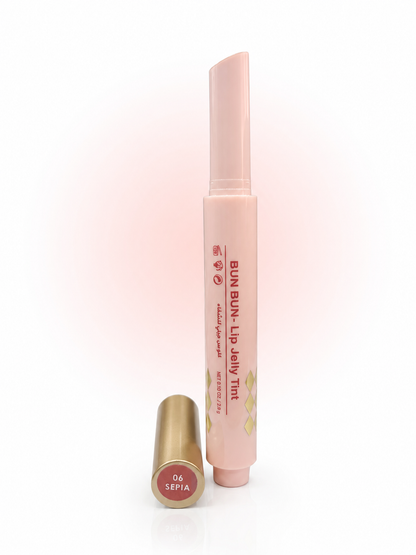 BUN BUN Lip Jelly Tint - 06 SEPIA - Hydrating Click-Pen Lip Tint - 3g