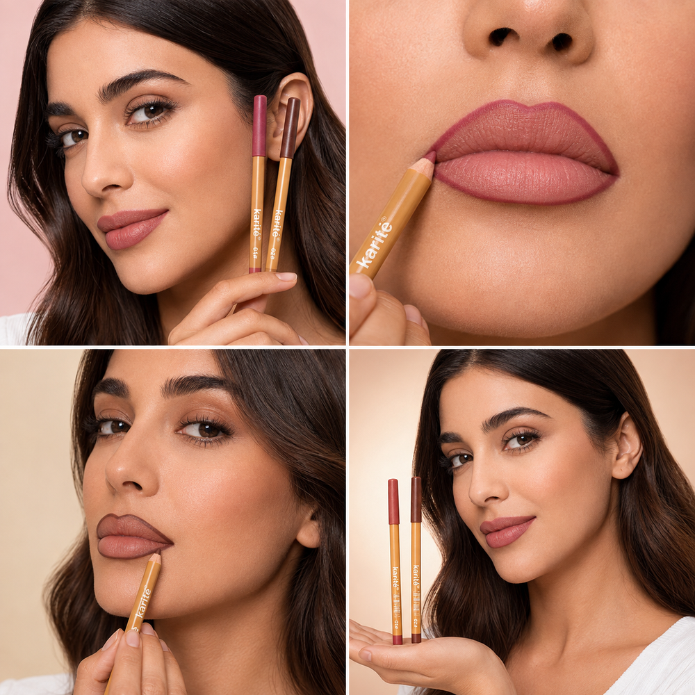 Signature Lip Pencil - Shades 01 & 02 - Matte Lip Liner Pencil - Bundle - 2g Pc