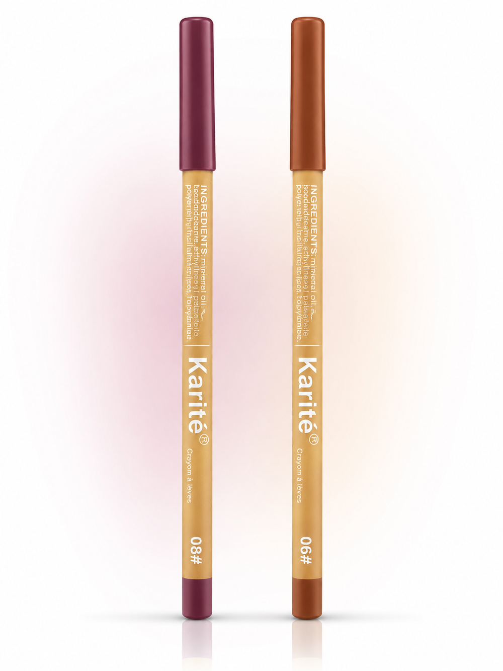 Signature Lip Pencil - Shades 06 & 08 - Matte Lip Liner Pencil - Bundle - 2g Pc