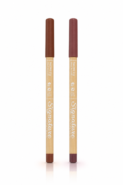 Signature Lip Pencil - Shades 06 & 08 - Matte Lip Liner Pencil - Bundle - 2g Pc