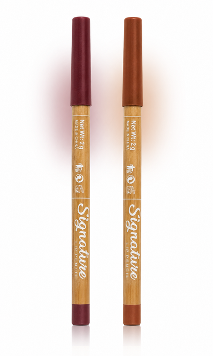 Signature Lip Pencil - Shades 03 & 04 - Matte Lip Liner Pencil - Bundle - 2g Pc
