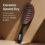 Ceramic Speed Dry Detangling Hair Brush for Wet & Dry Hair – Black