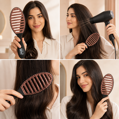 Ceramic Speed Dry Detangling Hair Brush for Wet & Dry Hair – Black
