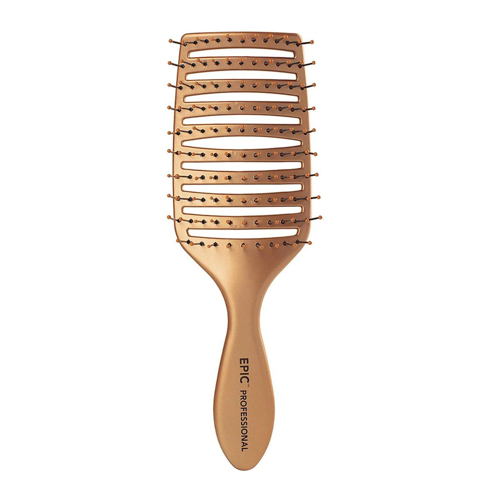 Professional Quick Dry Vented Hair Brush – Heat-Resistant Bristles for Faster Blow Drying & Detangling - Gold