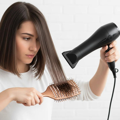 Professional Quick Dry Vented Hair Brush – Heat-Resistant Bristles for Faster Blow Drying & Detangling - Gold