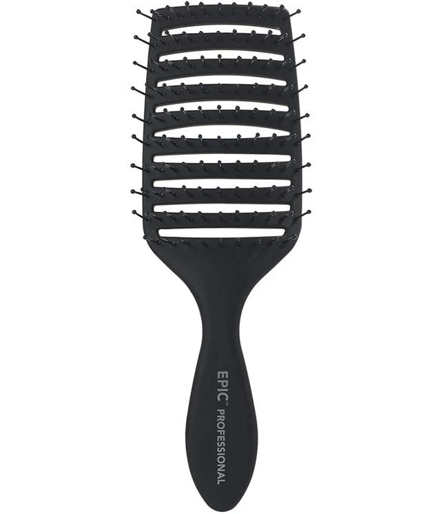 Professional Quick Dry Vented Hair Brush – Heat-Resistant Bristles for Faster Blow Drying & Detangling - Black