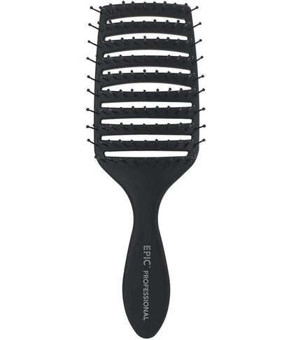 Professional Quick Dry Vented Hair Brush – Heat-Resistant Bristles for Faster Blow Drying & Detangling - Black