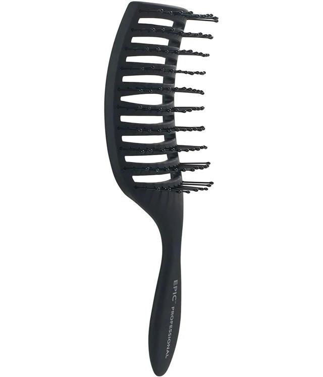 Professional Quick Dry Vented Hair Brush – Heat-Resistant Bristles for Faster Blow Drying & Detangling - Black