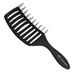 Professional Quick Dry Vented Hair Brush – Heat-Resistant Bristles for Faster Blow Drying & Detangling - Black