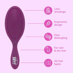 Original Detangler Hair Brush - IntelliFlex Bristles for Wet & Dry Hair, All Hair Types - Frost Purple