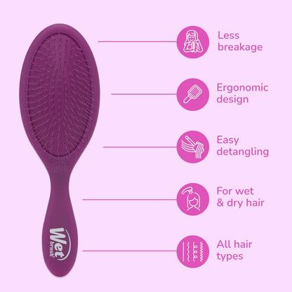 Original Detangler Hair Brush - IntelliFlex Bristles for Wet & Dry Hair, All Hair Types - Frost Purple