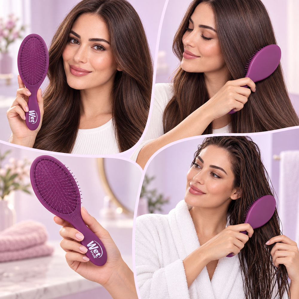 Original Detangler Hair Brush - IntelliFlex Bristles for Wet & Dry Hair, All Hair Types - Frost Purple