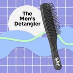 Men’s Detangler Hair Brush - IntelliFlex Bristles for Wet Dry Hair - Black