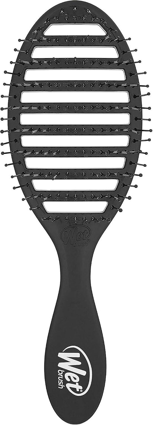 Speed Dry Vented Detangling Hair Brush – Blow Dry Safe for All Hair Types - Black