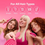 Speed Dry Vented Detangling Hair Brush – Blow Dry Safe for All Hair Types - Black