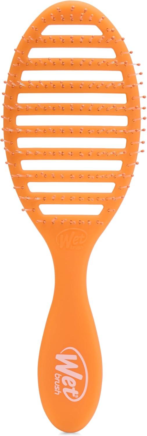 Speed Dry Vented Detangling Hair Brush – Blow Dry Safe for All Hair Types - Orange