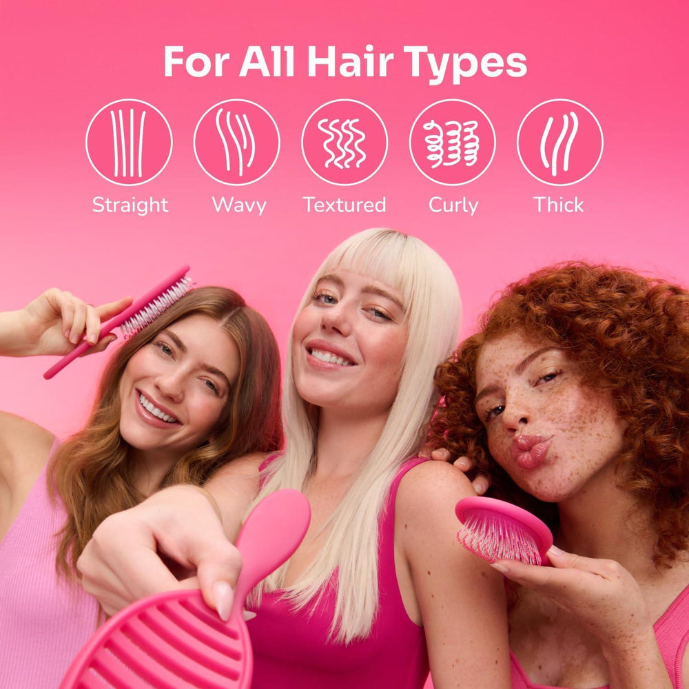 Speed Dry Vented Detangling Hair Brush – Blow Dry Safe for All Hair Types - Orange