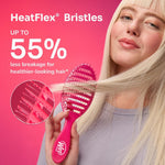 Speed Dry Vented Detangling Hair Brush – Blow Dry Safe for All Hair Types - Orange